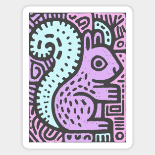 Pastel Yin Yang Squirrel | Sacred Geometry Magnet